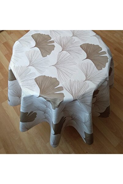 EFEMHOME EV TEKSTİL مفرش طاولة دائري من مادة PVC مبطن بالألياف مقاوم للحرارة ...