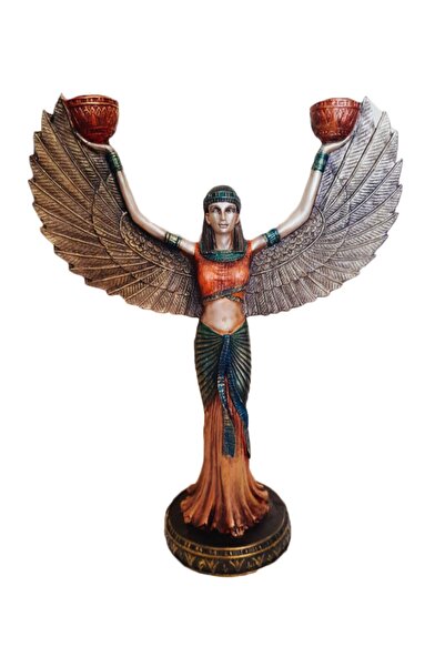 MOBİLYAKOLİK Mısırlı Kadın Isıs Şamdan Biblo