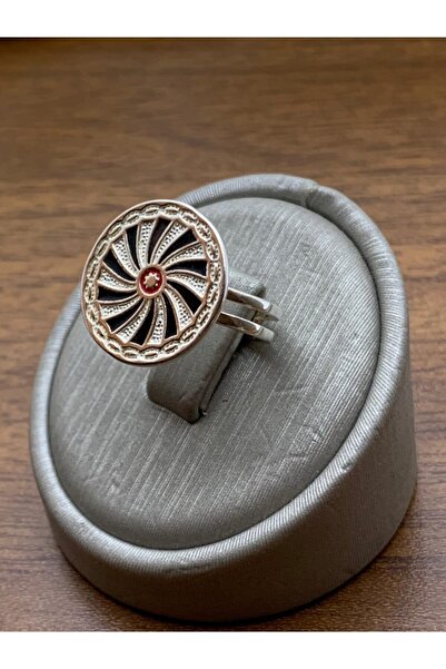 Mardin Gümüş Rüzgar Gülü Telkari Yüzük