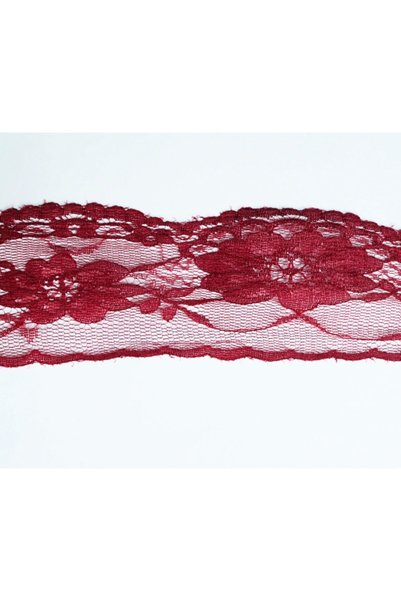 tuhafiyecimiz Light Burgundy Nylon Lace 5 Meter Ball 5 cm 730