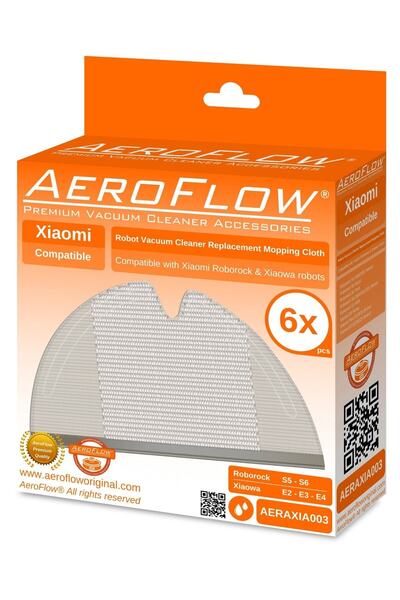 AeroFlow Xiaomi Xiaowa E20 - 6 bucăți de cârpă compatibilă cu mop din fibră