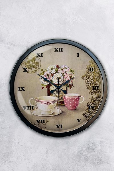 Kasva Concept 40 cm Black Metal Kitchen Wall Clock