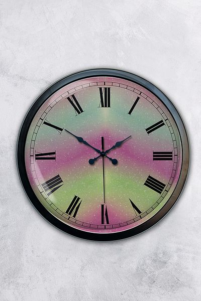Kasva Concept Gift 40 cm Black Metal Variegated Wall Clock