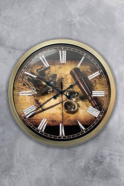 Dream Gift هدية ساعة حائط معدنية عتيقة مقاس 40 سم