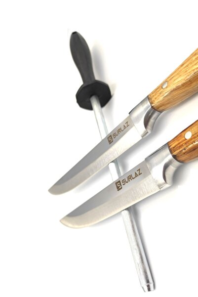 SürLaz Sebze Meyve Bıçağı Seti 3 Parça Bıçak Bileme Masatı