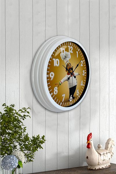 Kasva Concept 40 cm White Metal Kitchen Wall Clock