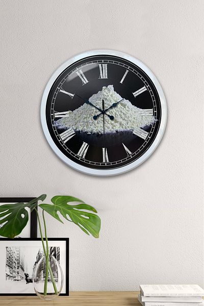 Kasva Concept Gift 40 cm White Metal Kitchen Wall Clock