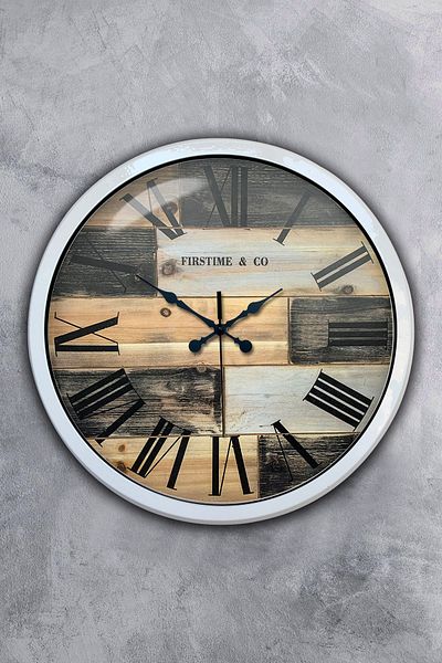 Kasva Concept Gift 40 cm White Metal Firstime Wall Clock
