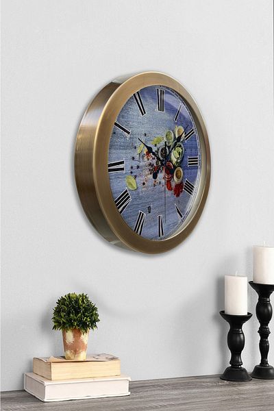 Kasva Concept 36 cm Antique Metal Kitchen Wall Clock