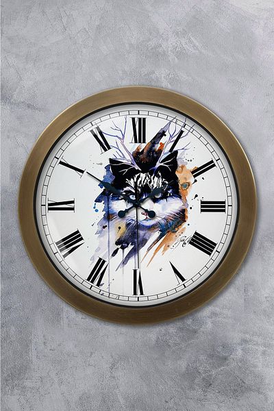 Kasva Concept Gift 36 cm Antique Metal Modern Wall Clock