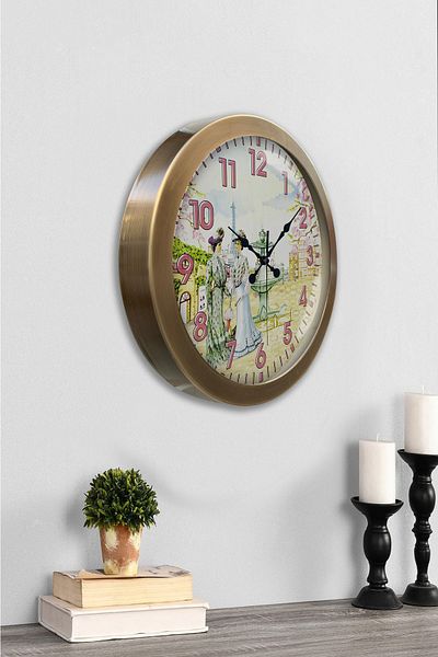 Kasva Concept 36 cm Antique Metal Nostalgia Wall Clock