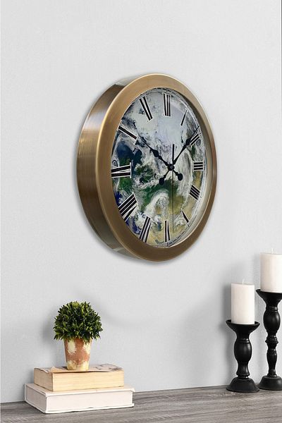 Kasva Concept 36 cm Tumbled Metal Wave Wall Clock