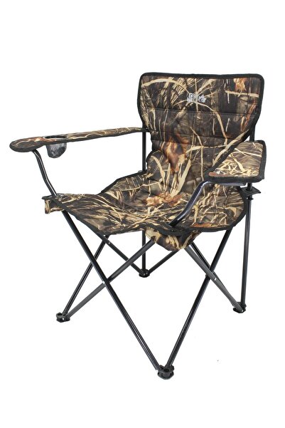 GRAY WOLF Katlanır Bardaklı Lüks Kamp Sandalyesi - Balıkçı Sandalyesi (Saz De...