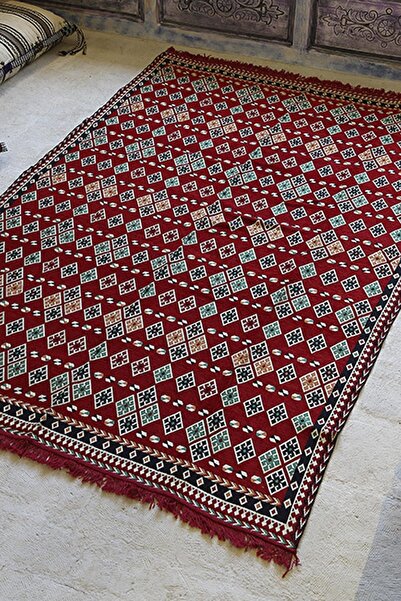 BAKIRÖZÜ HOME Şark Köşesi Halısı Modelleri Otantik Kilim Şili Modeli Kırmızı