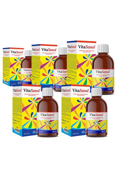Allergo Vitasanol Multivitamin Syrup 250 ml X 5 Pieces