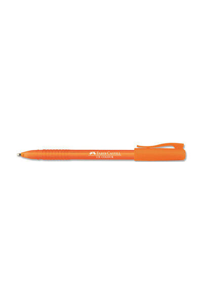 Faber Castell قلم حبر جاف ملون CX باللون البرتقالي، صندوق مكون من 10 قطع