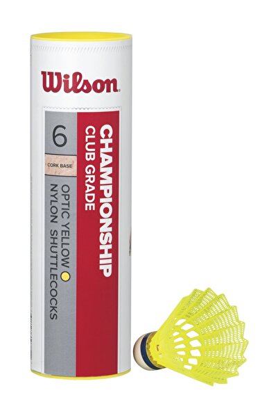 Wilson 6 Pack Yellow Badminton Ball Championship 79 (Wrt6044Ye79)