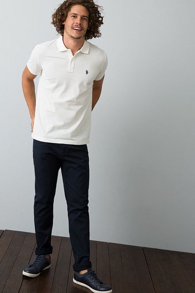U.S. Polo Assn. Ανδρικό μπλουζάκι πόλο με λαιμόκοψη G081GL011.000.591733