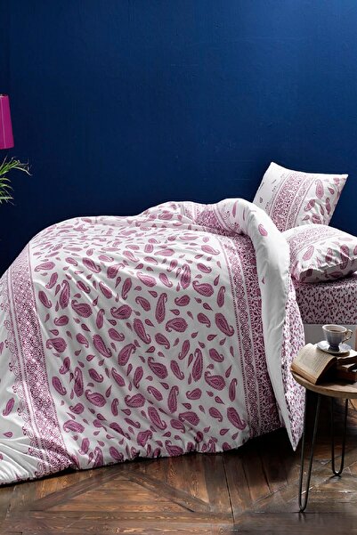 Taç Çift Kişilik Ranforce Nevresim Takımı-Balin Mor