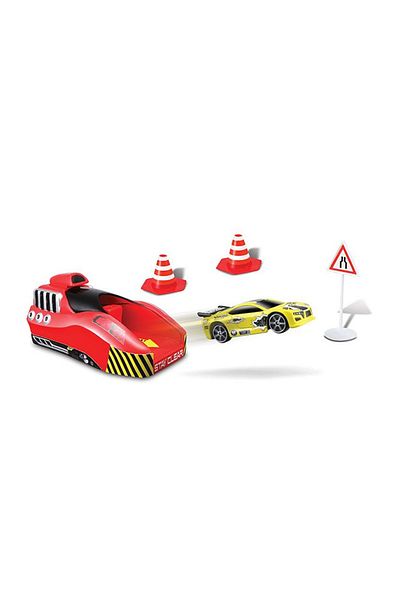 Maisto 1:64 Scale Fresh Metal Race Launcher Vehicle, Red/Yellow