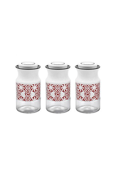 Taç Vera 3 Piece Medium Size Spice Rack Red