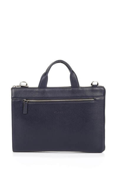 GUARD Hakiki Deri Lacivert Unisex Evrak Çantası 1765.G.24