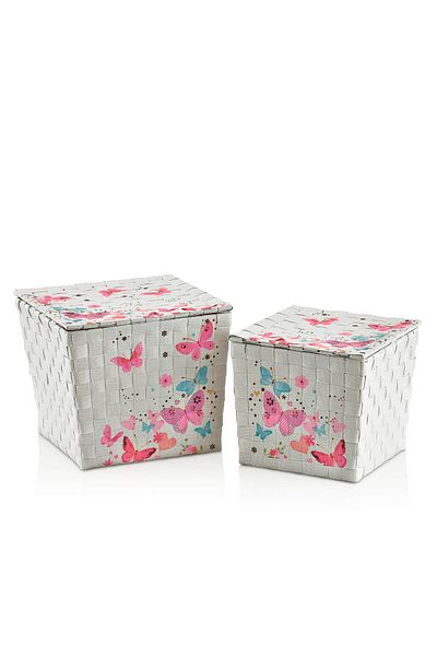 Noble Life Butterfly 2-Piece Multi-Purpose Basket with Lid - 24214101824214