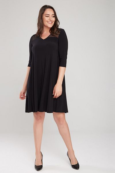Laranor Women's Black Tulle Detailed Dress 17LB9086