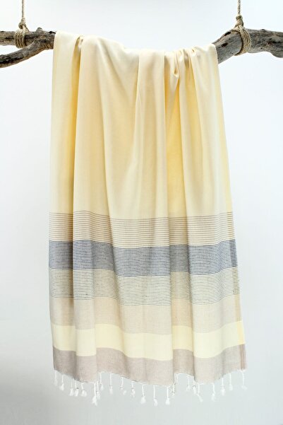 Bedinn Пештемал Стріп Жовтий-Синій-Бежевий Pst104