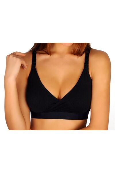 LTG Nova Sema Baby Double Breasted Nursing Bra Black Size 85