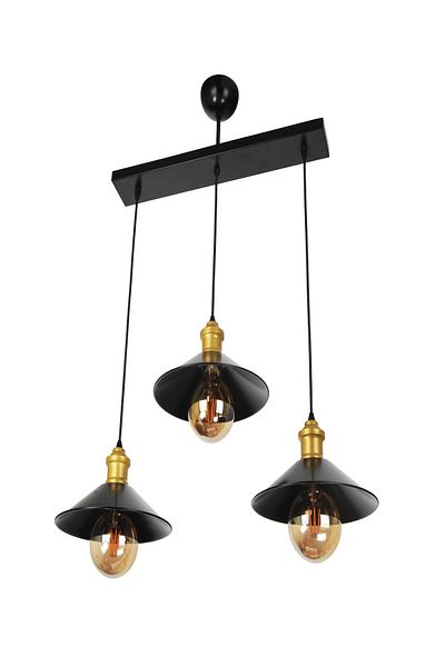 VENON Modernika 3-Piece Pendant Lamp Case Black Yellow Patina