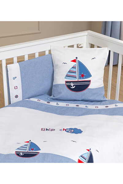 Funna Baby Funnababy Nevresim Takımı Marine 4 Parça 100 Cm X 150 Cm Mavi /