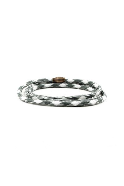 Solfera Men's Paracord Three Row Green White Bracelet Bt412