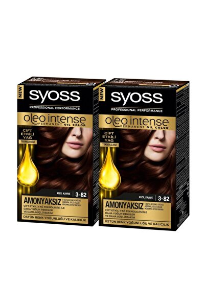 Syoss Intense Boya 3-82 Kızıl Kahvex 2 Paket