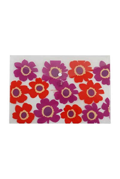 Comix Comıx A1830 Çiçek Desenli Çıtçıtlı Dosya