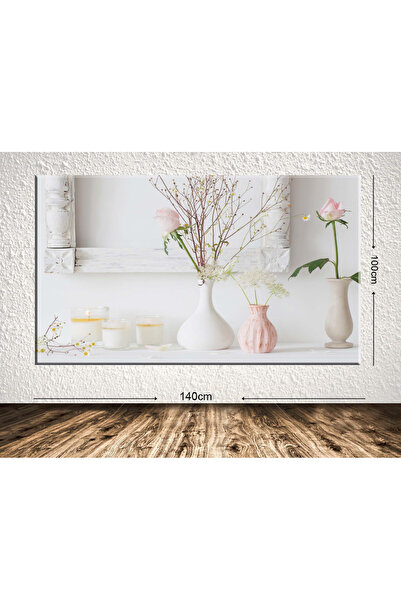Tablo Center Dev Boyut Çiçek Kanvas Tablo 100x140cm