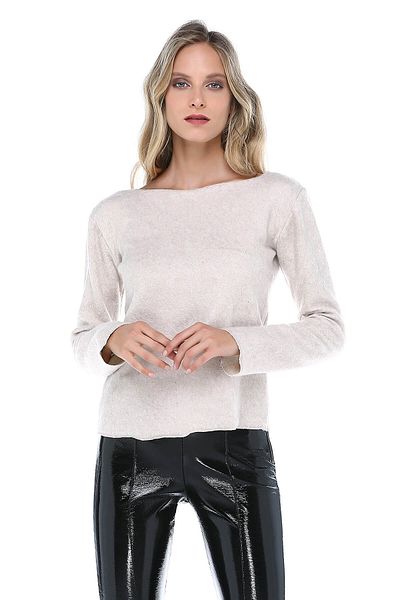 Quincey Γυναικείο κρεμ πουλόβερ BD2433