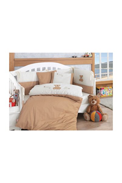 Cotton Box Nakışlı Lux Bebek Uyku Seti - Teddy Kahve