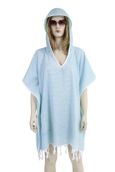Bedinn Φόρεμα Peshtamal Hoodie λεπτή γραμμή Τυρκουάζ