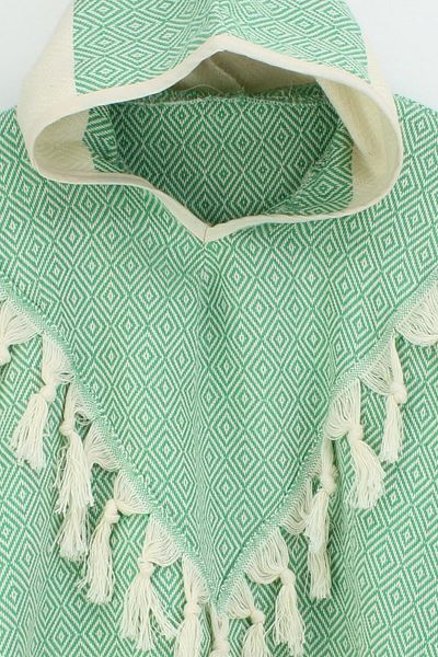 Bedinn Peshtemal Poncho Diamond Green