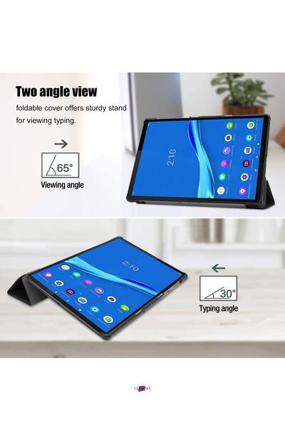 Fuchsia Samsung Tab S6 Lite P610 10.4" Tablet Flip Standlı Katlanabilir Akıllı Kılıf Sm-p610 Smart Cover