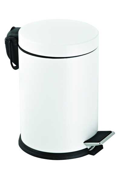 Hiper 3 Lt. Pedallı Renkli Çöp Kovası - Beyaz