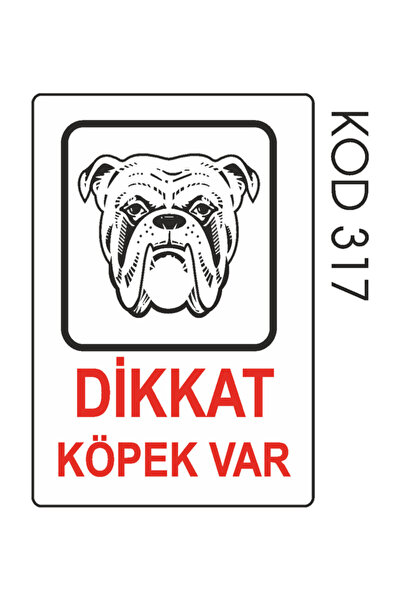 Tekin Ozalit Caution Dog Present Sign 16*24 cm