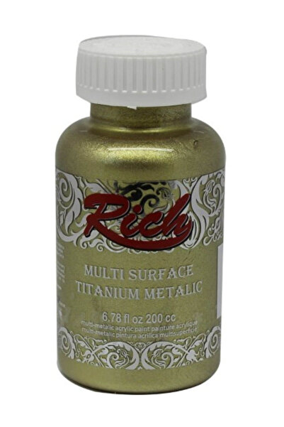 Rich Multi Surface Titanium Metalic Akrilik Boya 200cc N:2514 Soft Altın