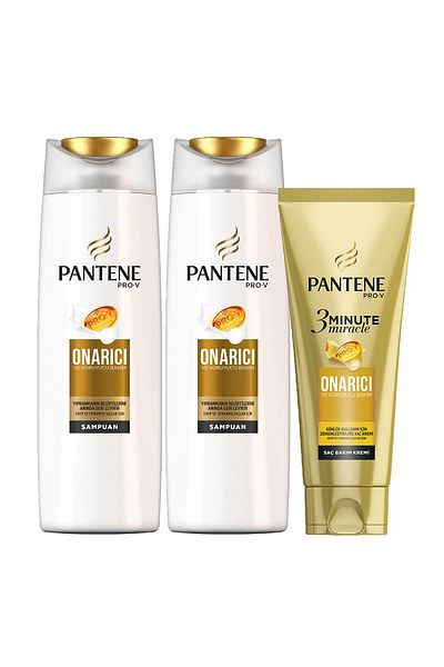 Pantene Repairing and Protective Care 2 x 500 ml Shampoo + 200 ml 3 Minute Miracle Hair Care Cream