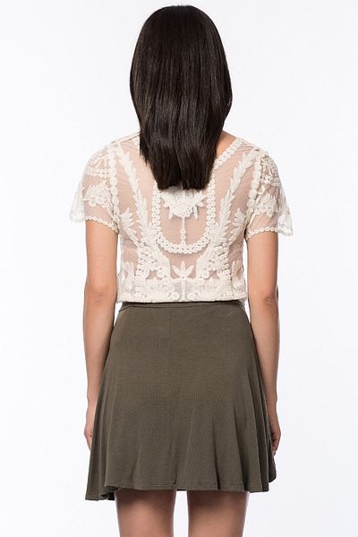 Koton Khaki-Rock für Damen 5YAL71325JK