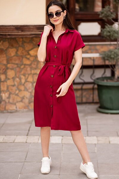 armonika Dress - Burgundy - Shirt dress