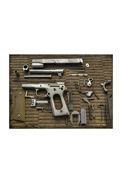 Cakatablo 35cmX50cm Ahşap Tablo Tactical Tabanca