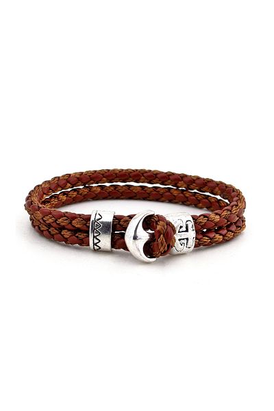 Solfera Men's Brown Leather Bracelet BT071