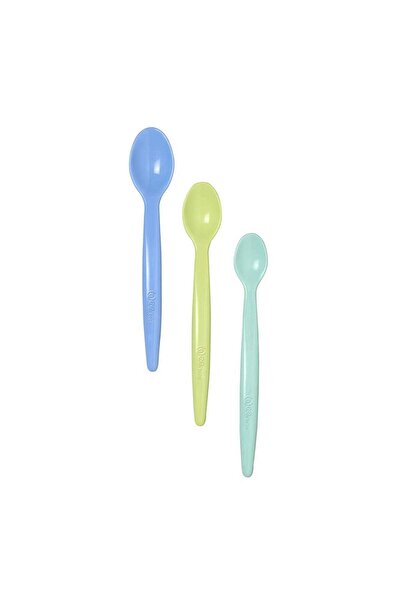 Wee Baby Mavi Sarı Ve Yeşil Renkli Wee Baby 3 'lü Set Mama Kaşığı